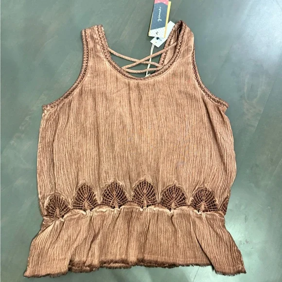 NWT Buckle Gimmick by BKE Tan Brown Tank Size Medium - Picture 3 of 3